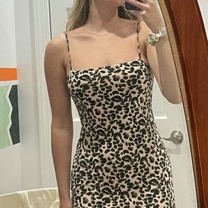 Motel Leopard Print Mini Dress